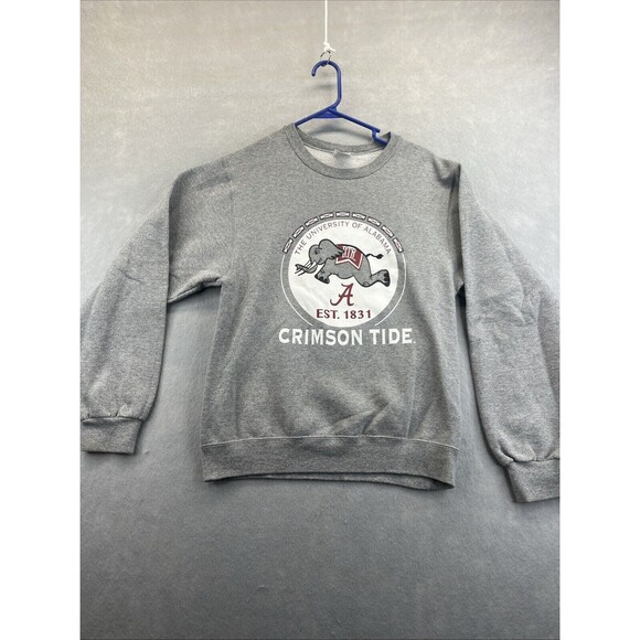 Alabama Crimson Tide Est 1831 Jerzees NuBlend Gray Sweatshirt 90s S Elephant VTG - Picture 1 of 7